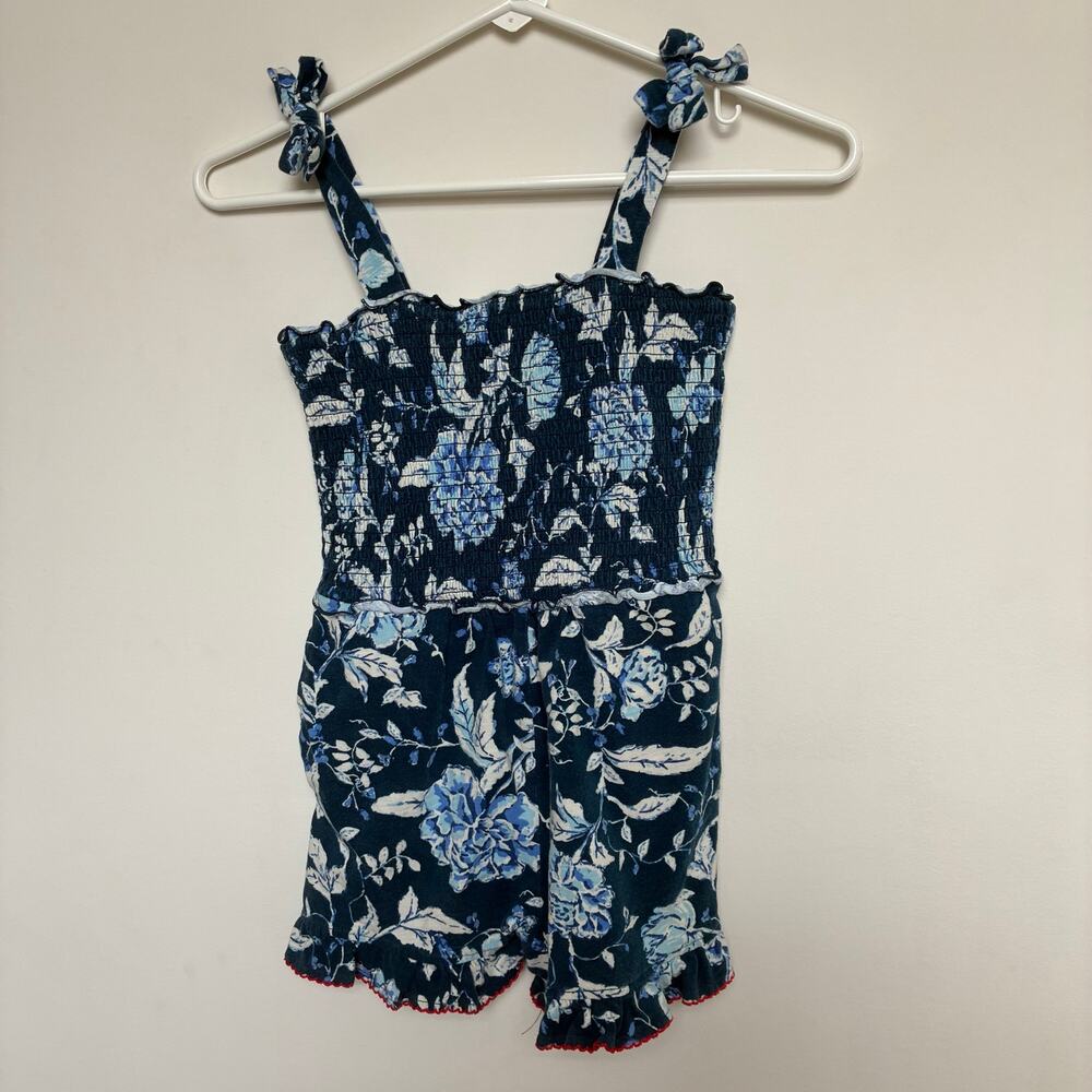 Matilda Jane Blue Floral Smocked Romper Girls Size 10